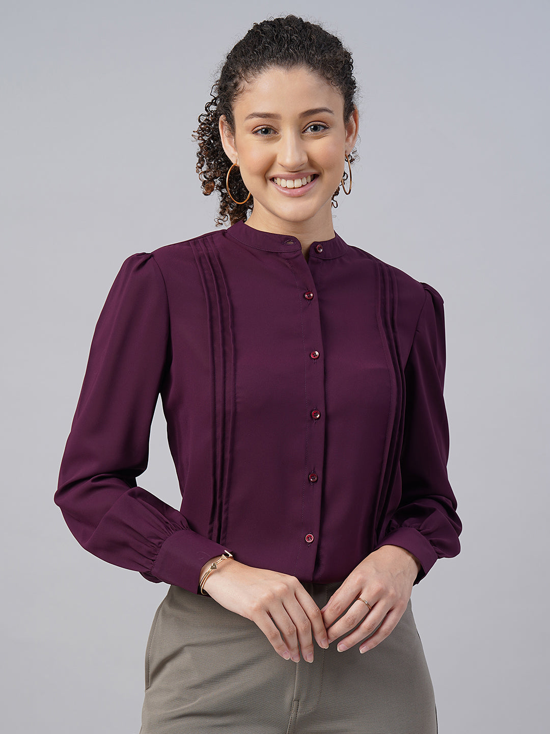 womens pleated formal shirts 4