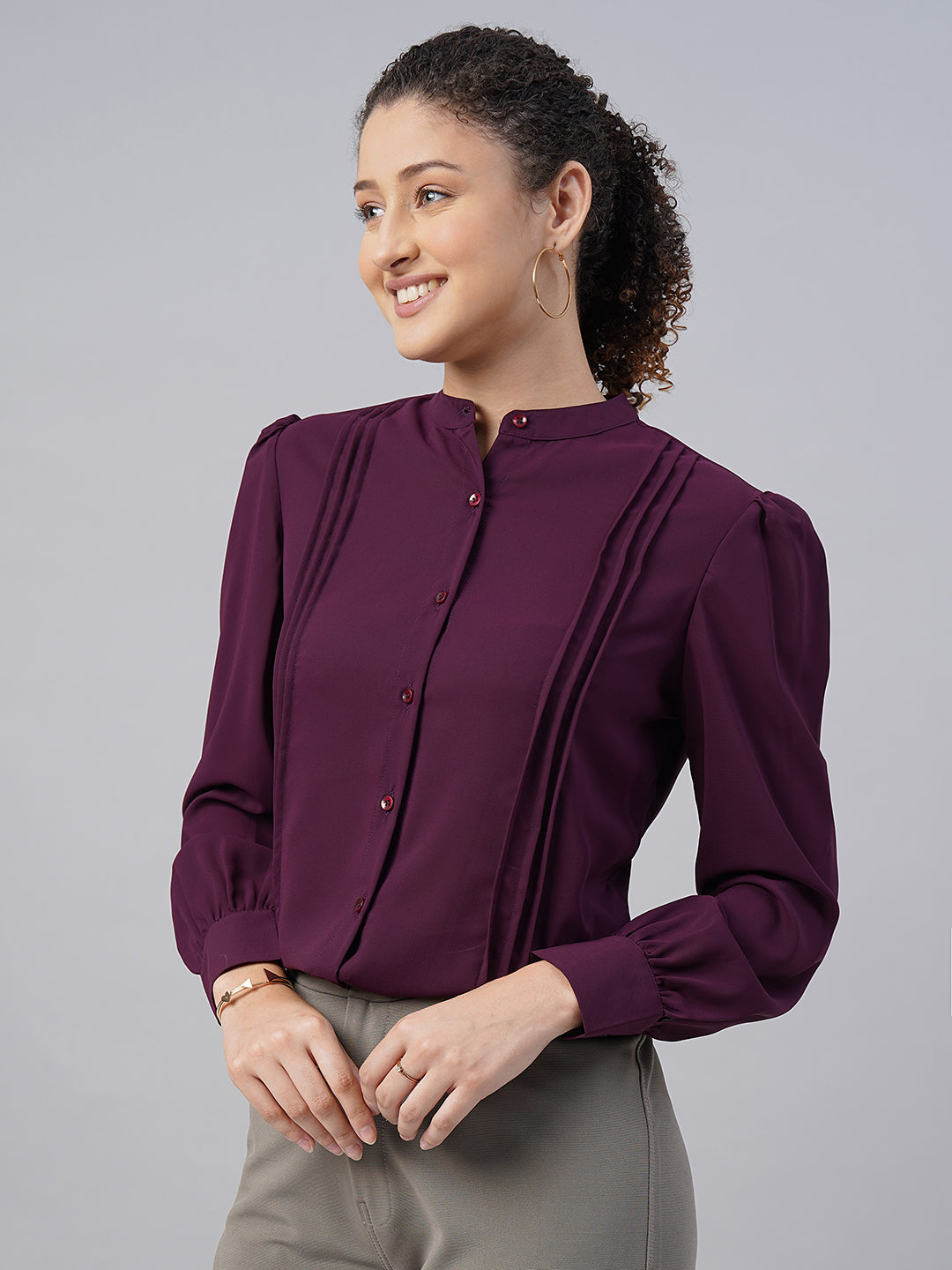 womens pleated formal shirts 4
