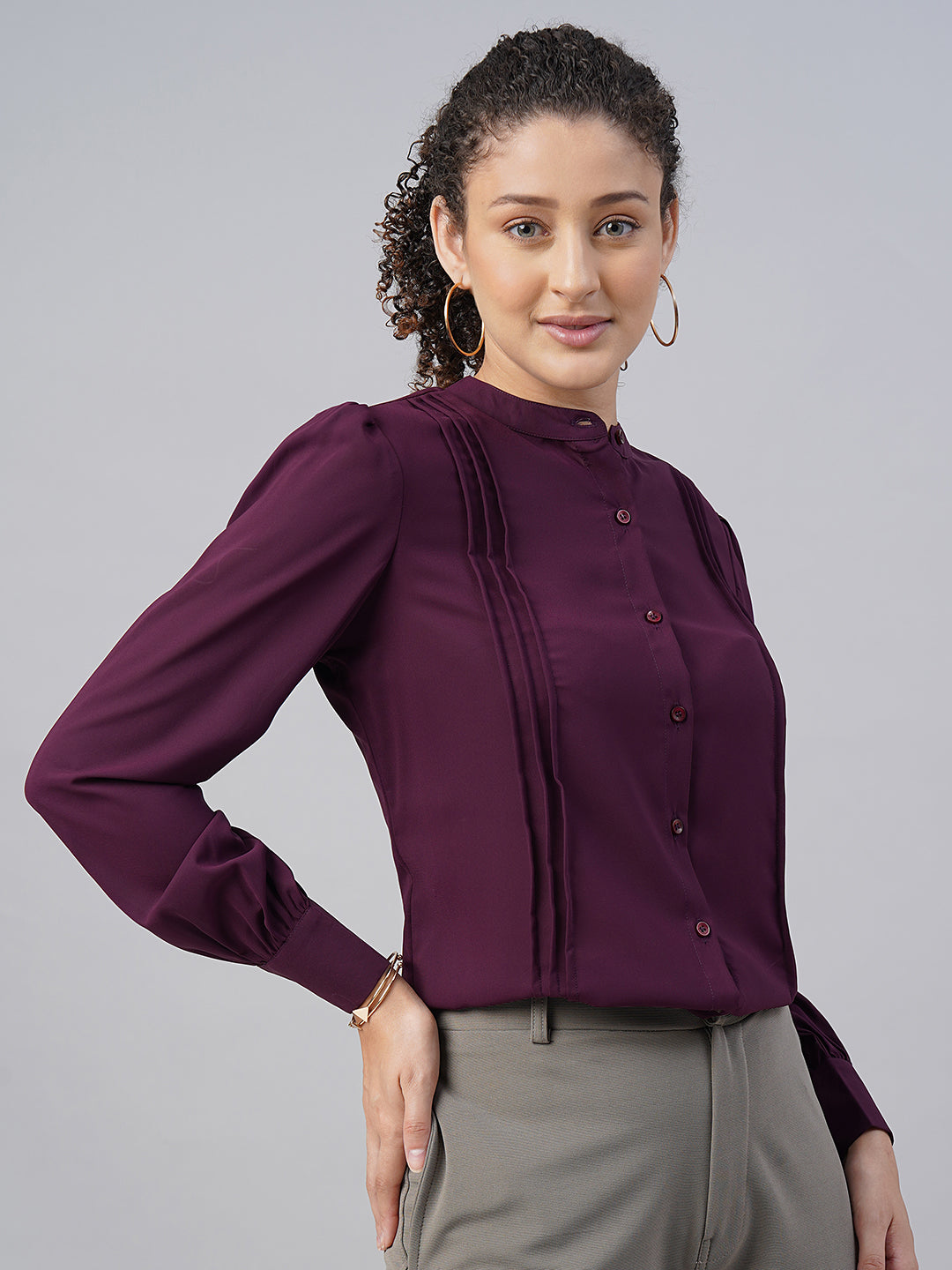 womens pleated formal shirts 4
