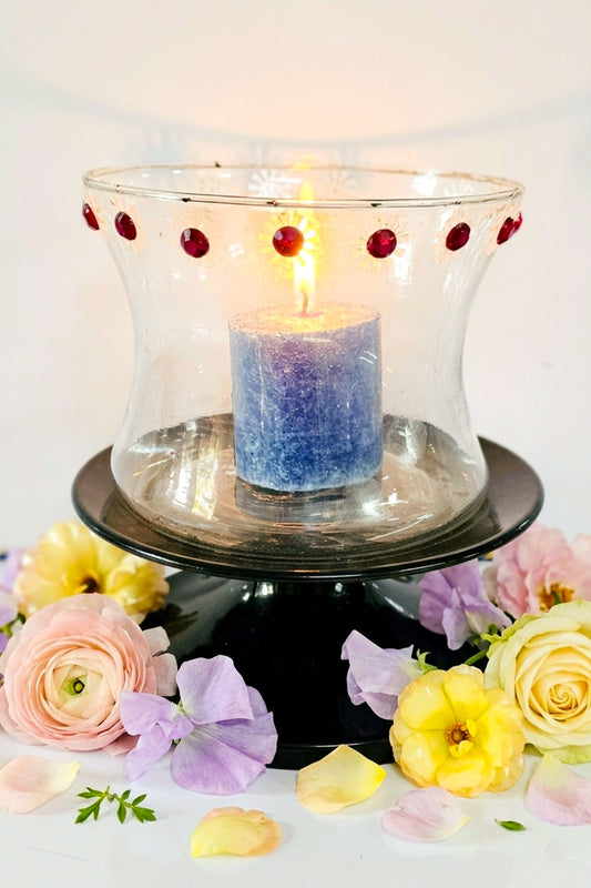 lotus metal tealight candle holder with glass cup modern table centerpiece decor copy