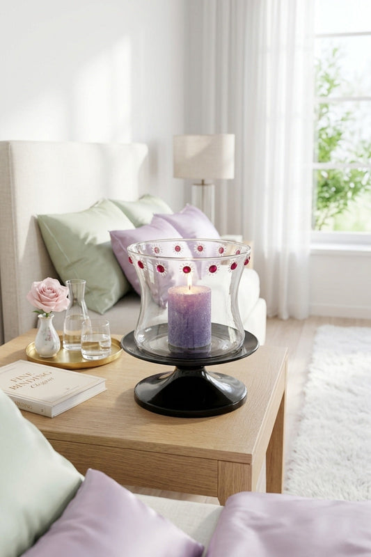 lotus metal tealight candle holder with glass cup modern table centerpiece decor copy