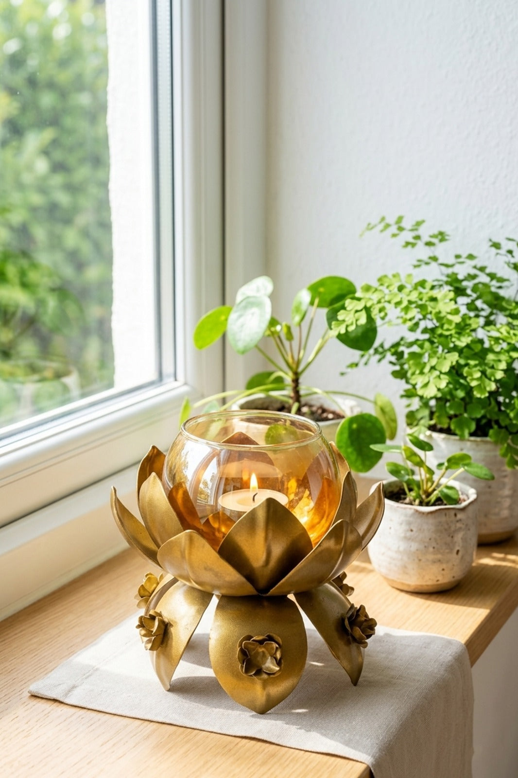 metal jali tealight candle holder with bowl base decorative diya stand for diwali rangoli home decor golden festival candle holder gift item copy