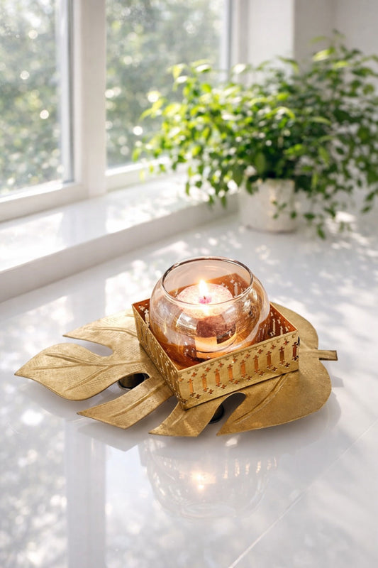 golden dolphin tealight candle holder with glass cup metal decorative showpiece for living room table centerpiece diwali home decor gift item copy