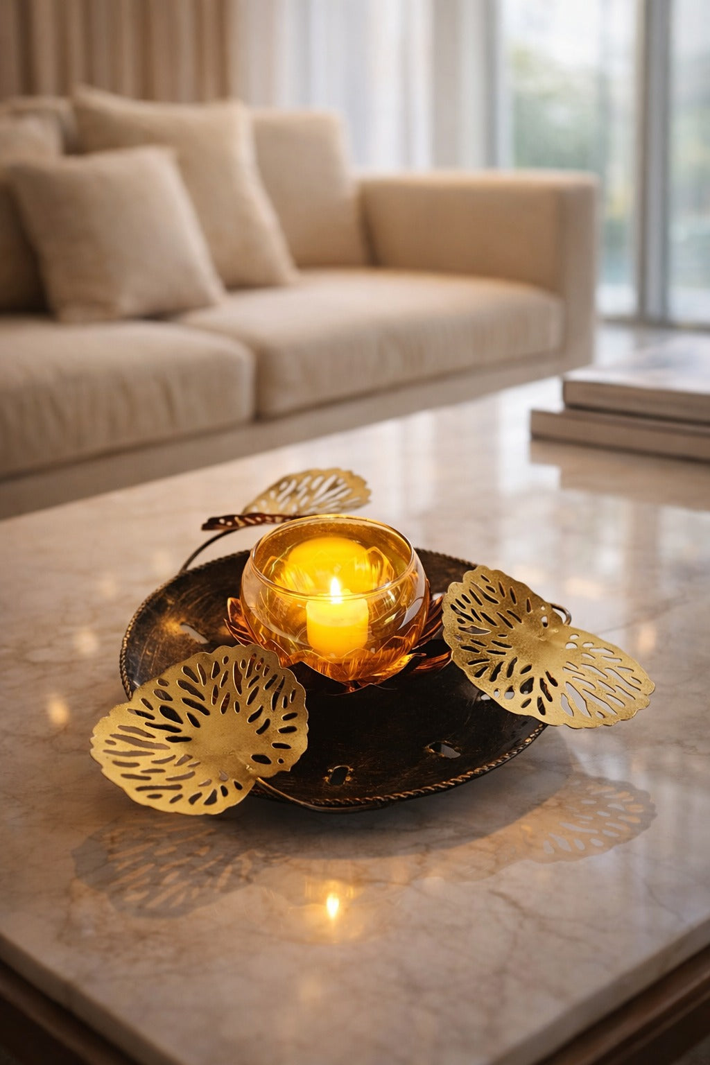 modern wire frame tealight holder metal candle stand with geometric shadow effect for home decor copy 1