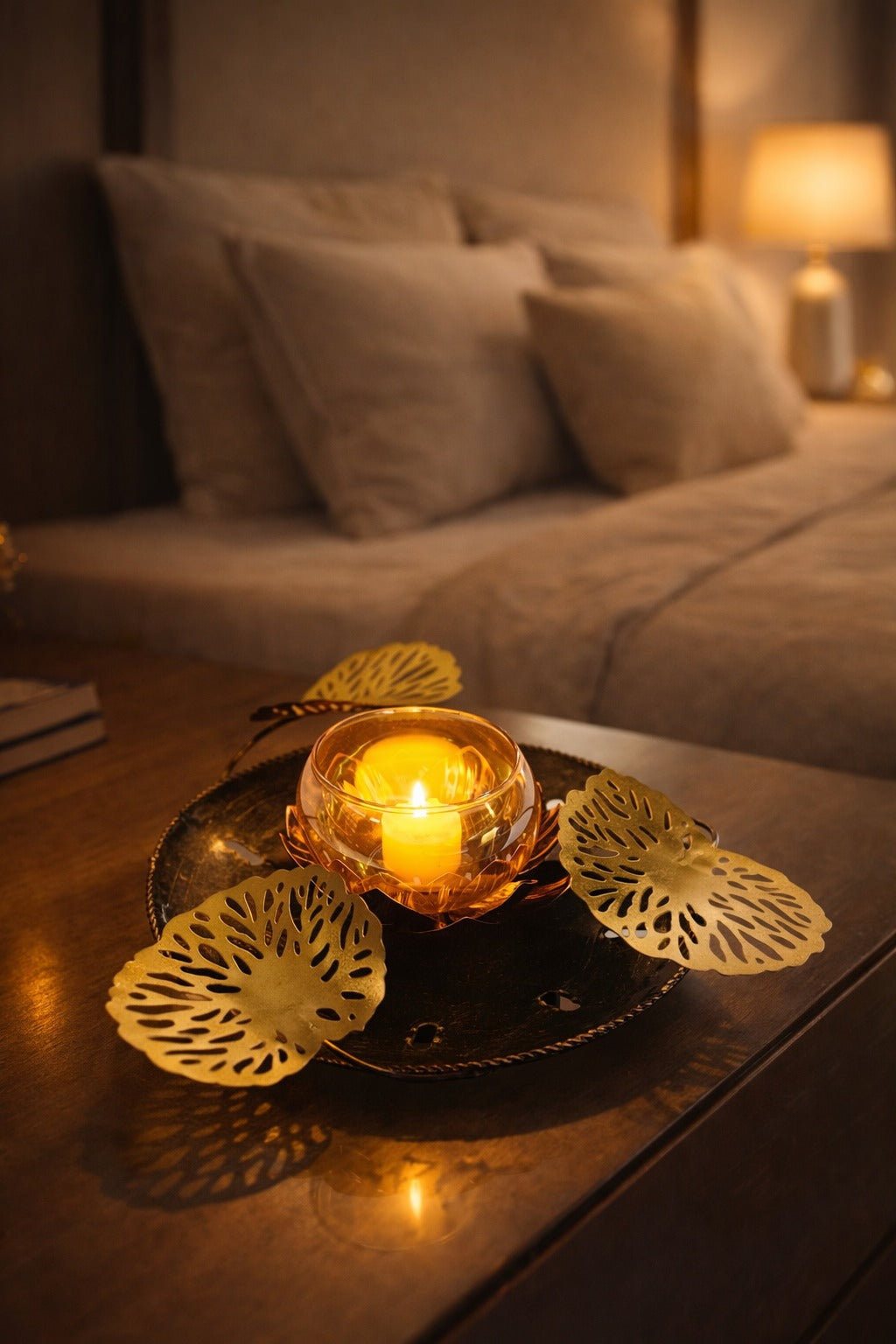 modern wire frame tealight holder metal candle stand with geometric shadow effect for home decor copy 1