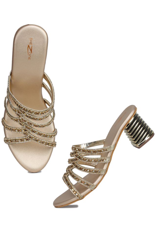 Fashion Open Back Sandal 2 inches Block Heels