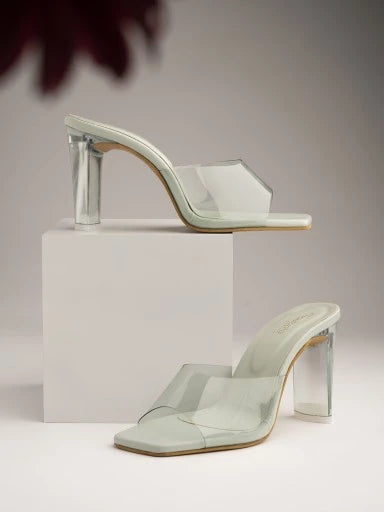 Shoetopia - Women & Girls Green Block Heels