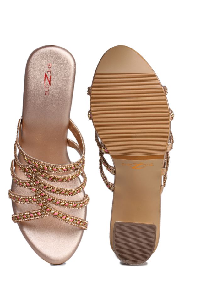 Fashion Open Back Sandal 2 inches Block Heels