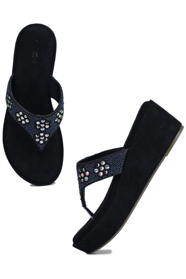 Fashion Open Back Sandal 2 inches Wedge Heels