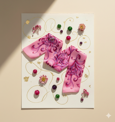 Petals & Vines - Hand Painted Pure Silk Trending Twilly