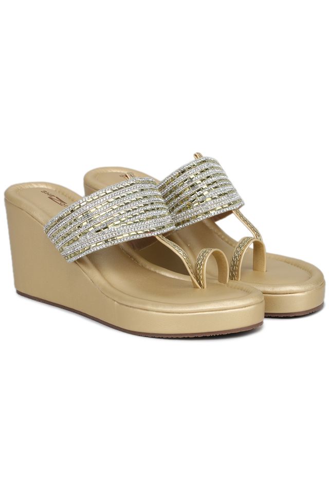 Fashion Open Back Sandal 3 inches Wedge Heels