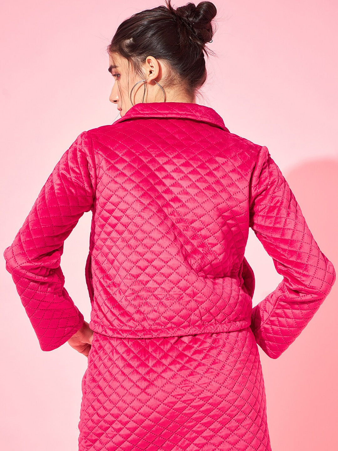 athena spread collar quilted jacket