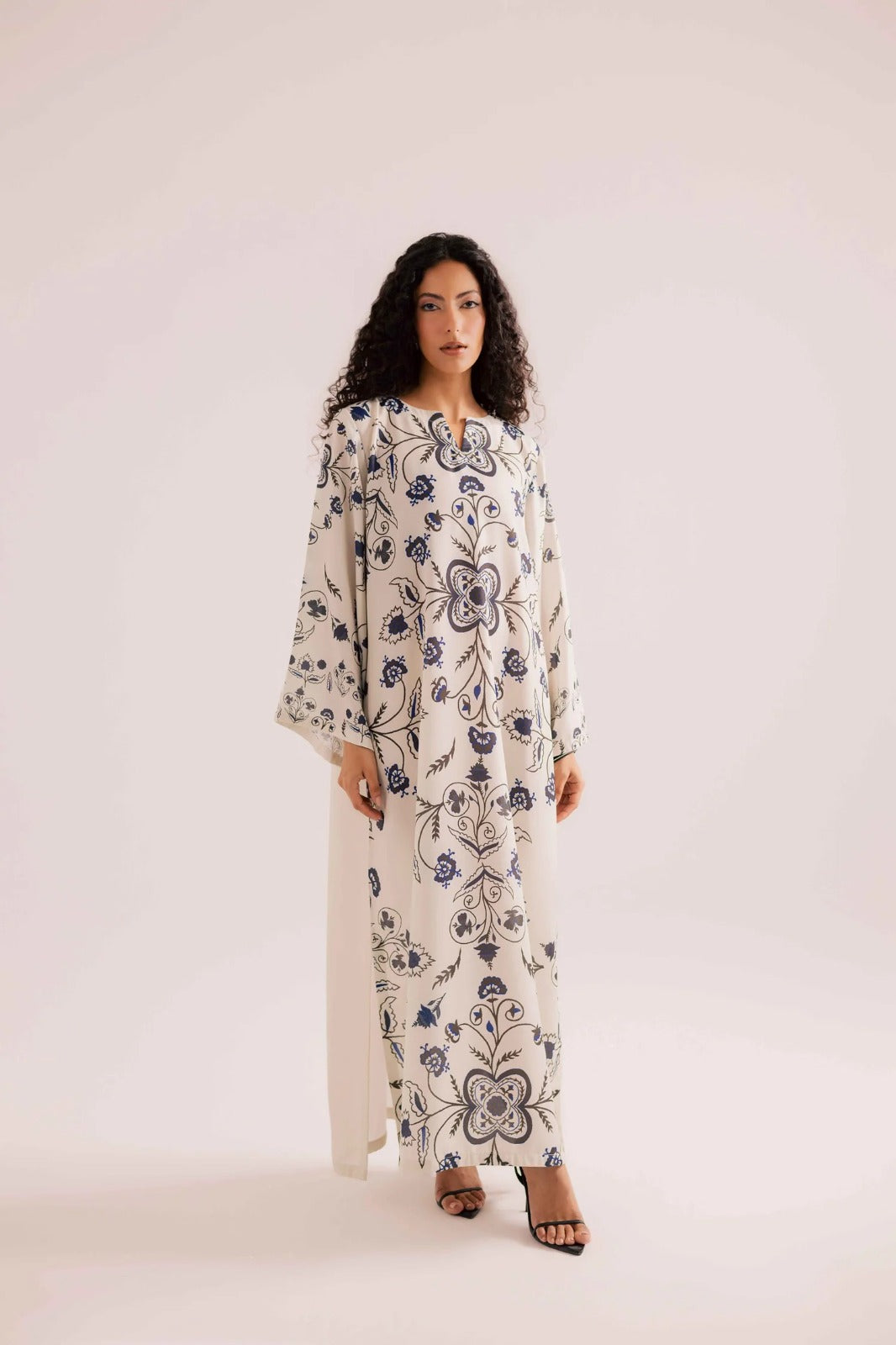 Womens White Long Kaftan