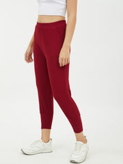 Women's Maroon Jogger Style Trousers