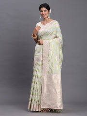 Premium Linen Cotton Saree with Pallu & Contrast Blouse Piece