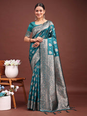 Banarasi Silk Saree with Zari Weaving - A Timeless Tale of Elegance