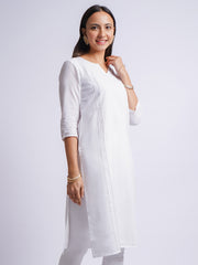 Women's White Only Kurta