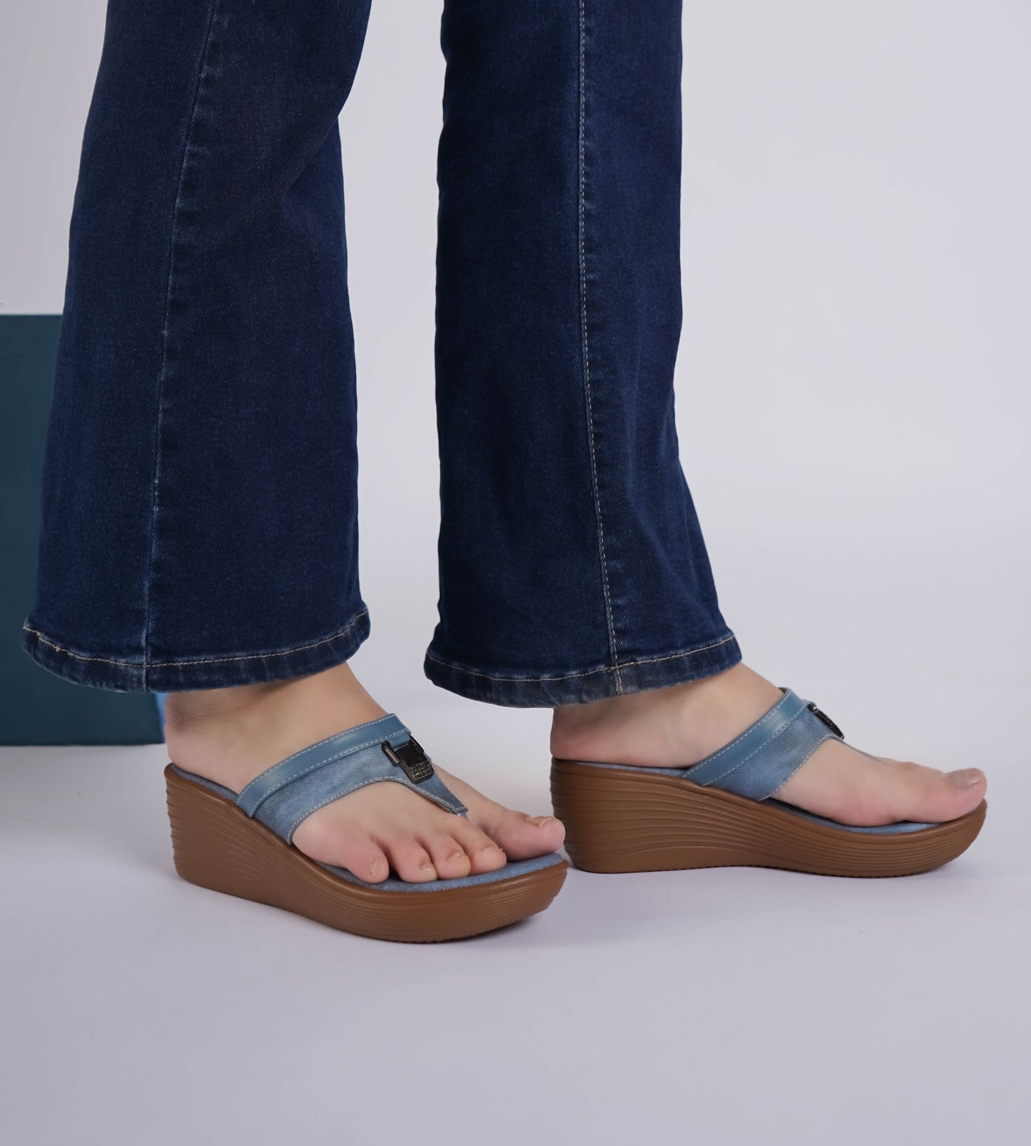 Fashion Open Back Sandal 2.5 inches Wedge Heels