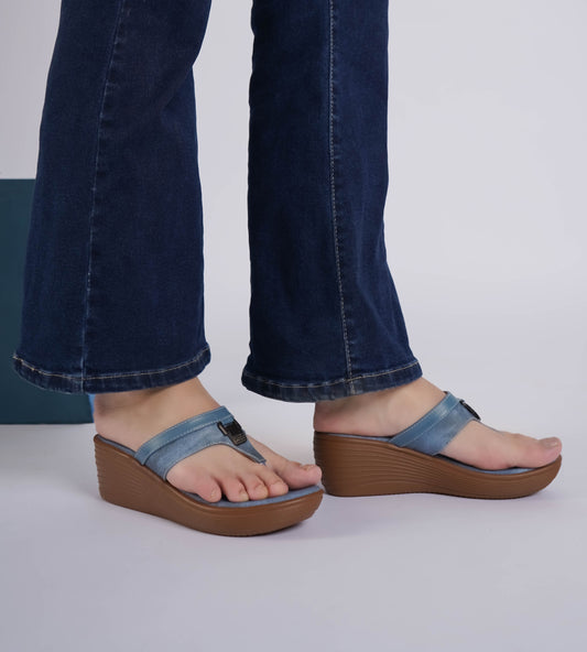Fashion Open Back Sandal 2.5 inches Wedge Heels