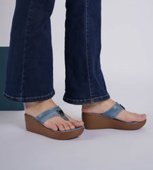 Shezone - Fashion Open Back Sandal 2.5 inches Wedge Heels