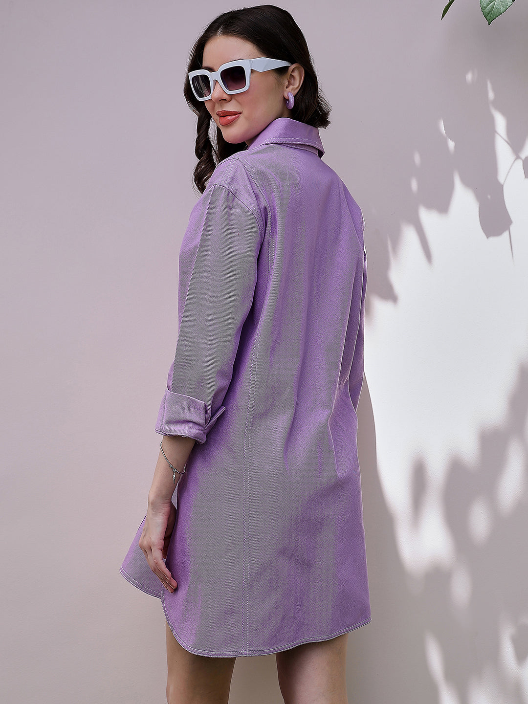 Denim Shirt Collar Shirt Casual Dress