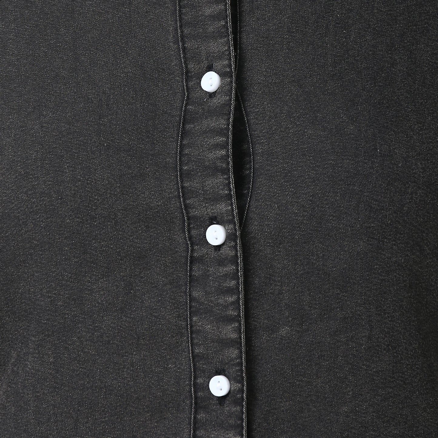 StyleStone Women's Black Denim Dress with Draw String on the Sides