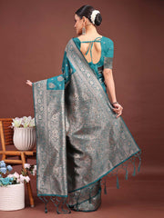 Banarasi Silk Saree with Zari Weaving - A Timeless Tale of Elegance