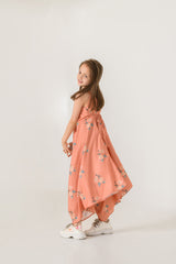 Scarlet Orange Palazzo Jumpsuit Kids