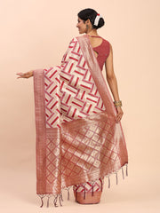 Premium Linen Cotton Saree with Pallu & Contrast Blouse Piece