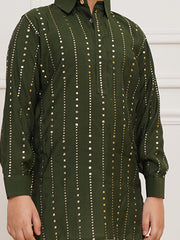 Boys' Bottle Green Kurta and Patiala Set