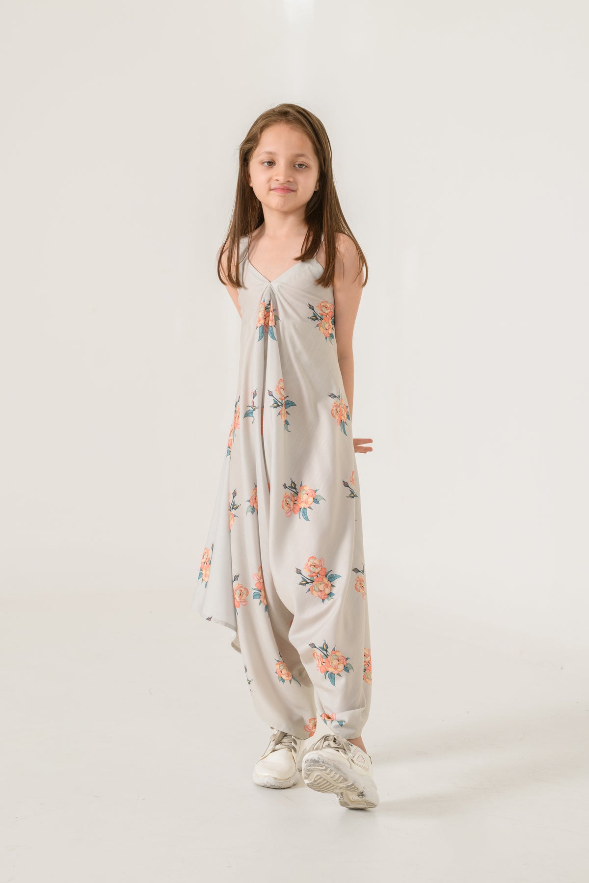 Pista Green Palazzo Jumpsuit Kids
