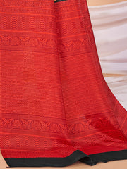 Women's Dola Silk DigitalPrint DesignerSaree With Blouse Piece
