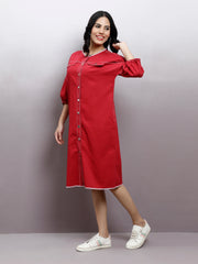 Cotton Denim Sheath Dress