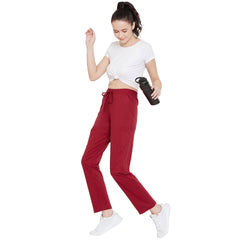 Women's Dark Grey Cotton Track Pants