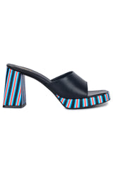 Casual Fashion Mules 4 Inches Block Open Back Round Toe Heels