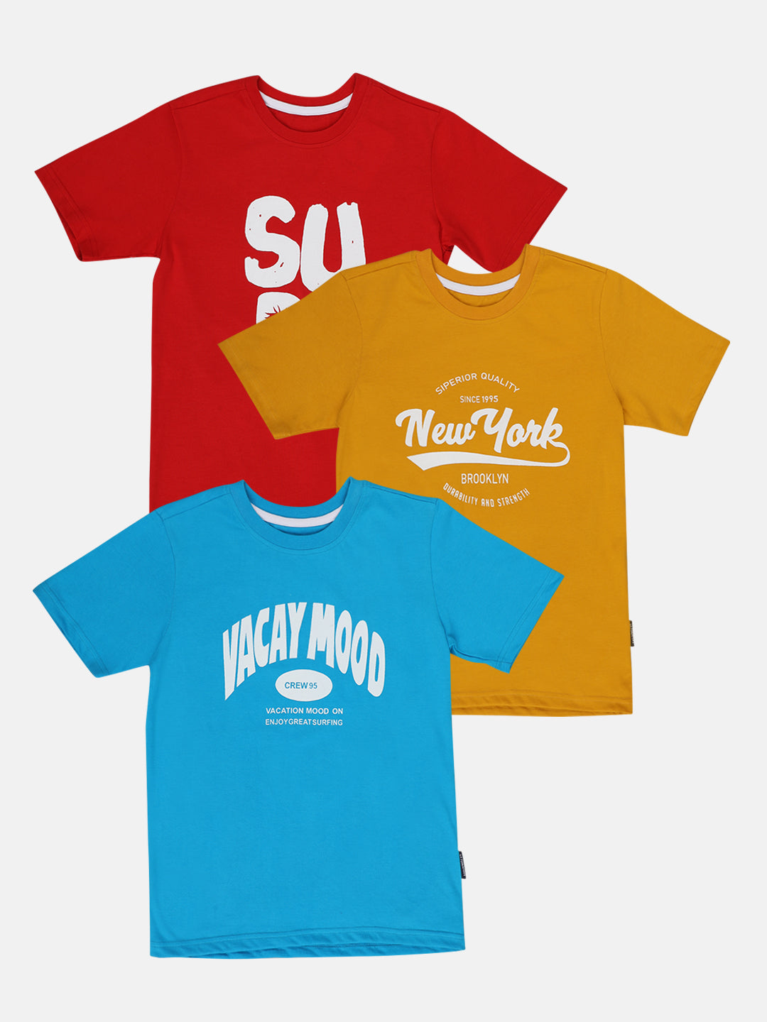 Lil Tomatoes Boys Cotton Combo T-Shirt Pack of 3
