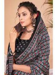 Women's Dola Silk DigitalPrint DesignerSaree With Blouse Piece