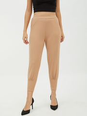 Women's Maroon Jogger Style Trousers