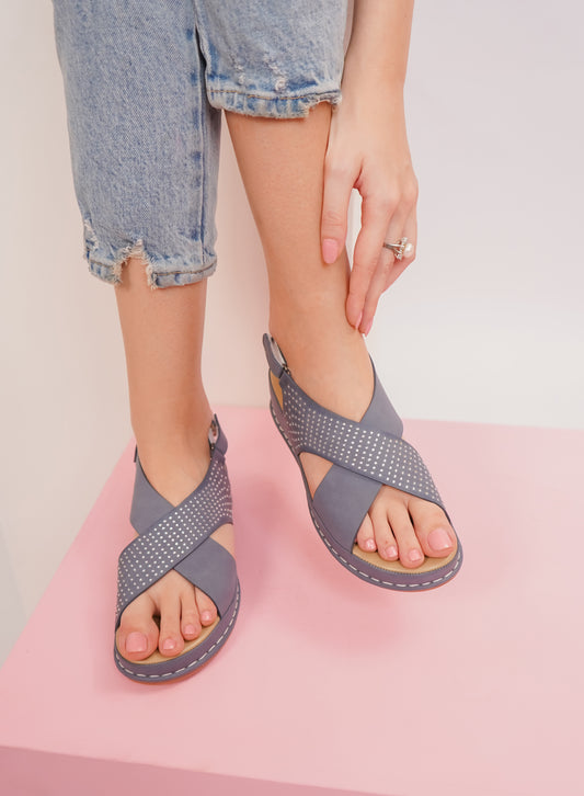 Fashion Backstrap Sandal 1.5 inches Wedge Heels