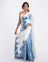 Soft Modal crepe saree with shaded style prints.