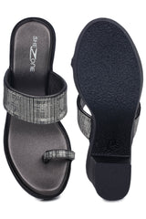 Casual Fashion Sandals 4 Inches Block Open Back Round Toe Heels