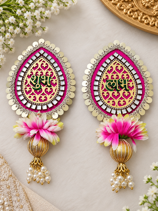 Decorative Subh Labh For Home, Office, Diwali Decoration Traditional Indian Style