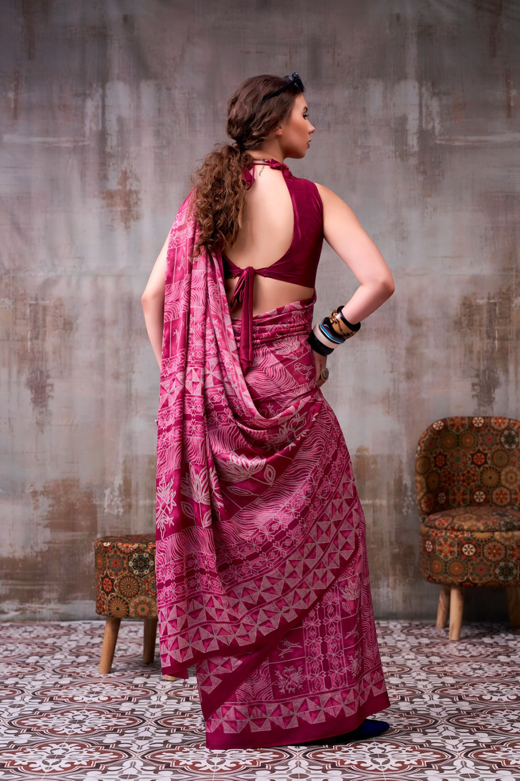 Soft-Modal-Silk-saree-with-stylish-prints-mahrani