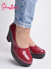 حذاء Shoetopia بكعب من الكرز الصلب للنساء والفتيات