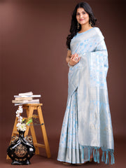Light Green Linen Cotton Saree – Elegant Simplicity for Everyday Grace