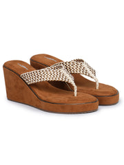 Fashion Open Back Sandal 3 inches Wedge Heels