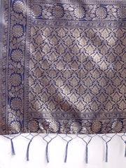 White & Maroon Woven Linen Cotton Saree with Rich Zari Border – Soft Festive Wear Saree for Women