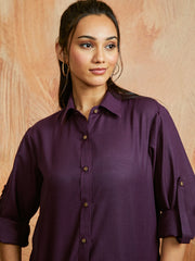 Women's Purple Co ords Set