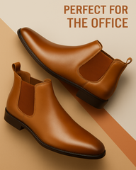 Kraasa Men's Slip On Fashion Chelsea Boots | High Tops, Soft Cushioned Insole, Comfortable Fit, Trendy, Stylish Boots