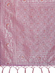 Elegant Sea Green Linen Cotton Saree with Silver Zari – Perfect Blend of Comfort & Charm